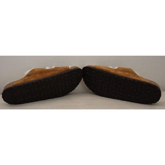Birkenstock Women's 9 Men's 7 Mink Brown Arizona Shearling Suede Sandals - Picture 4 of 15
